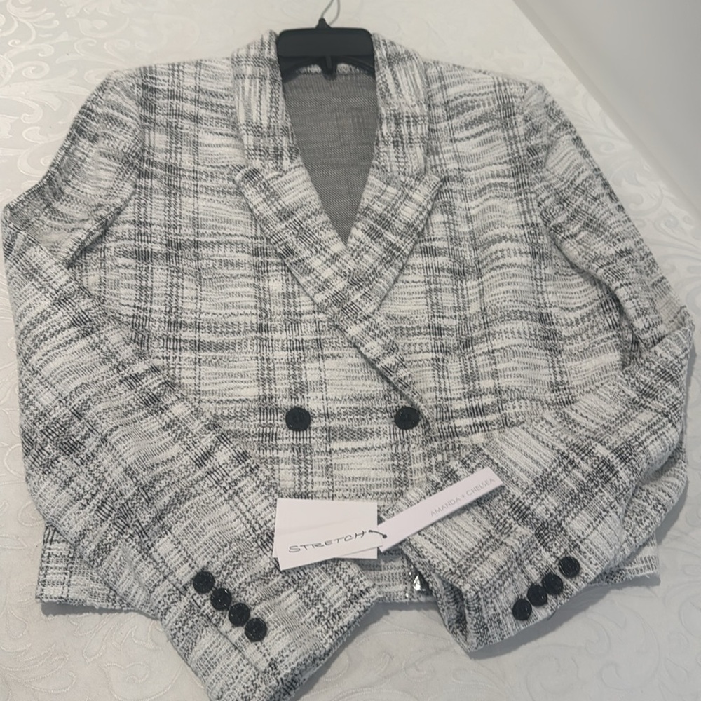 ๐HP๐Amanda & Chelsea Double Breasted Cropped Jacket. Ladies Large. - Picture 5 of 14